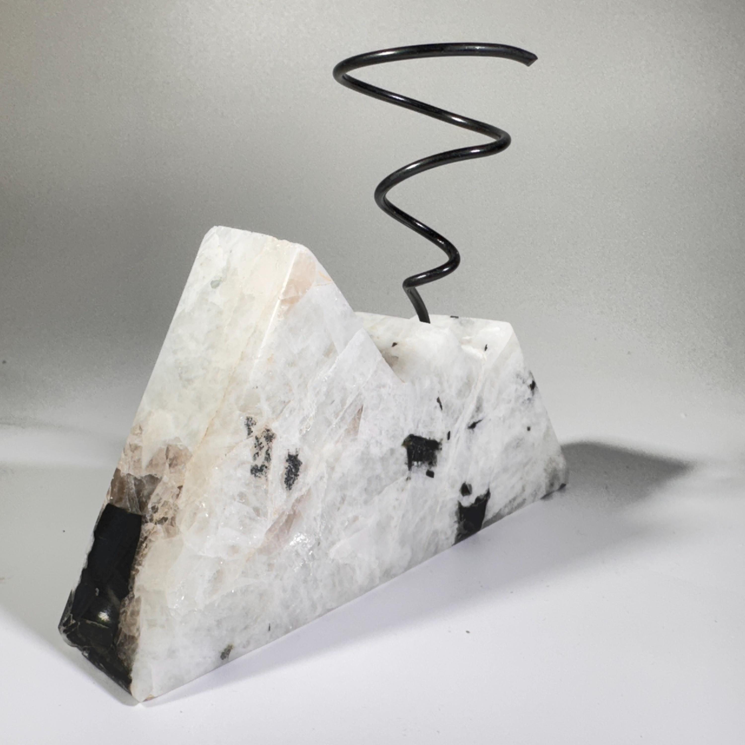 [shopname] - Moonstone Mountain air plant holder, rock decor