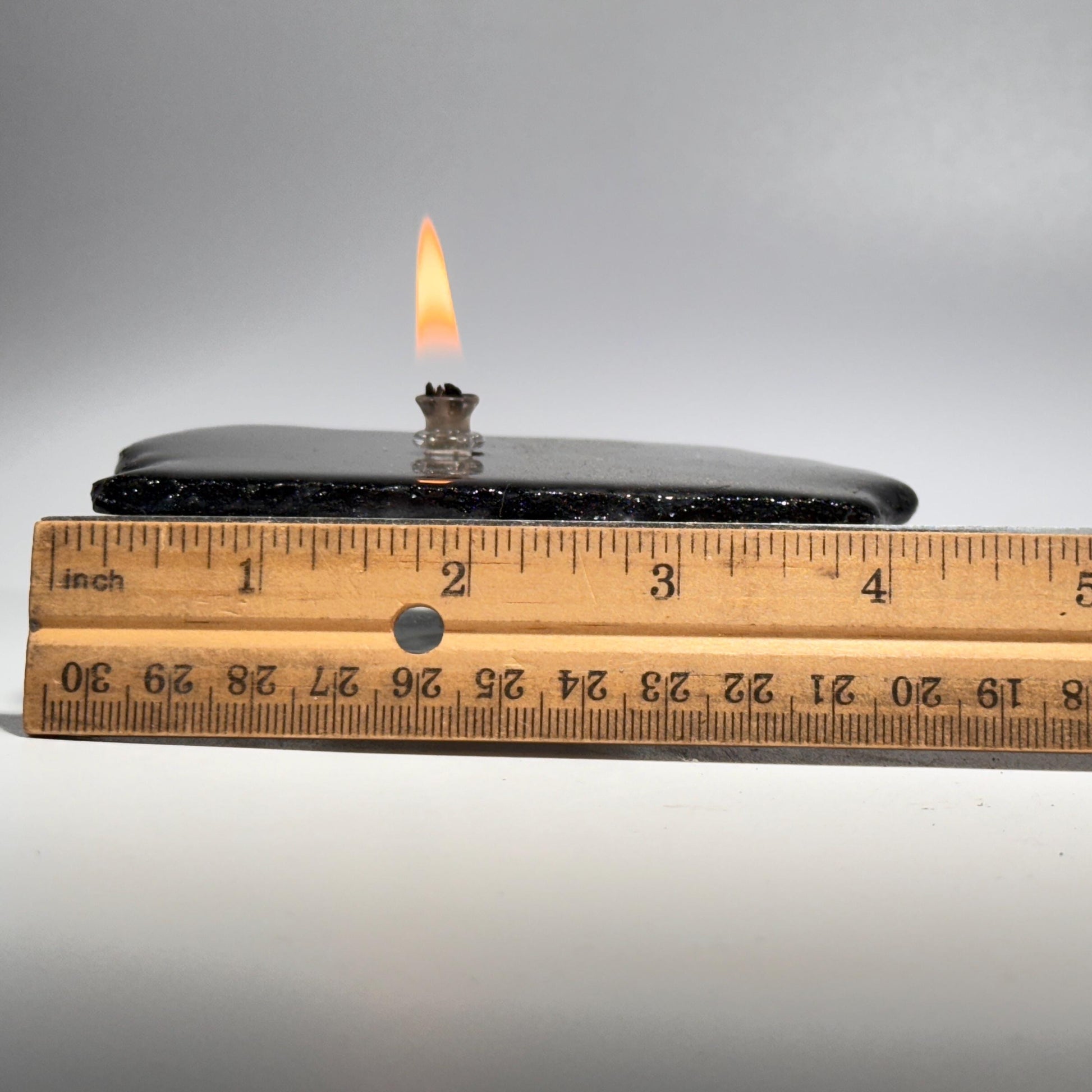 [shopname] - Rock oil candle, Specular Hematite, rock decor