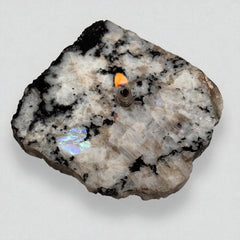[shopname] - Rainbow Moonstone rock candle, rock decor