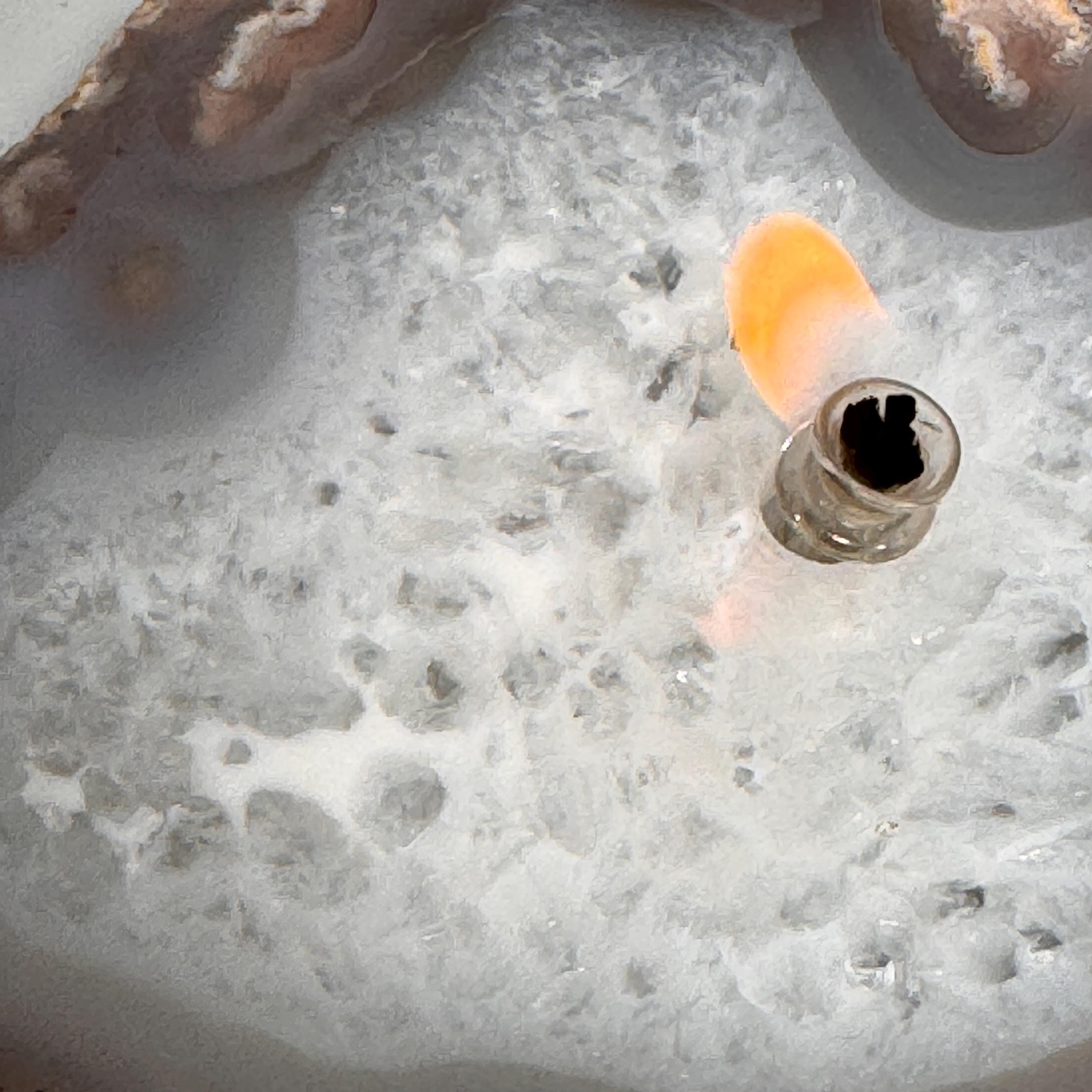 [shopname] - Agate Oil Lamp Candle - agate geode slice, rock decor