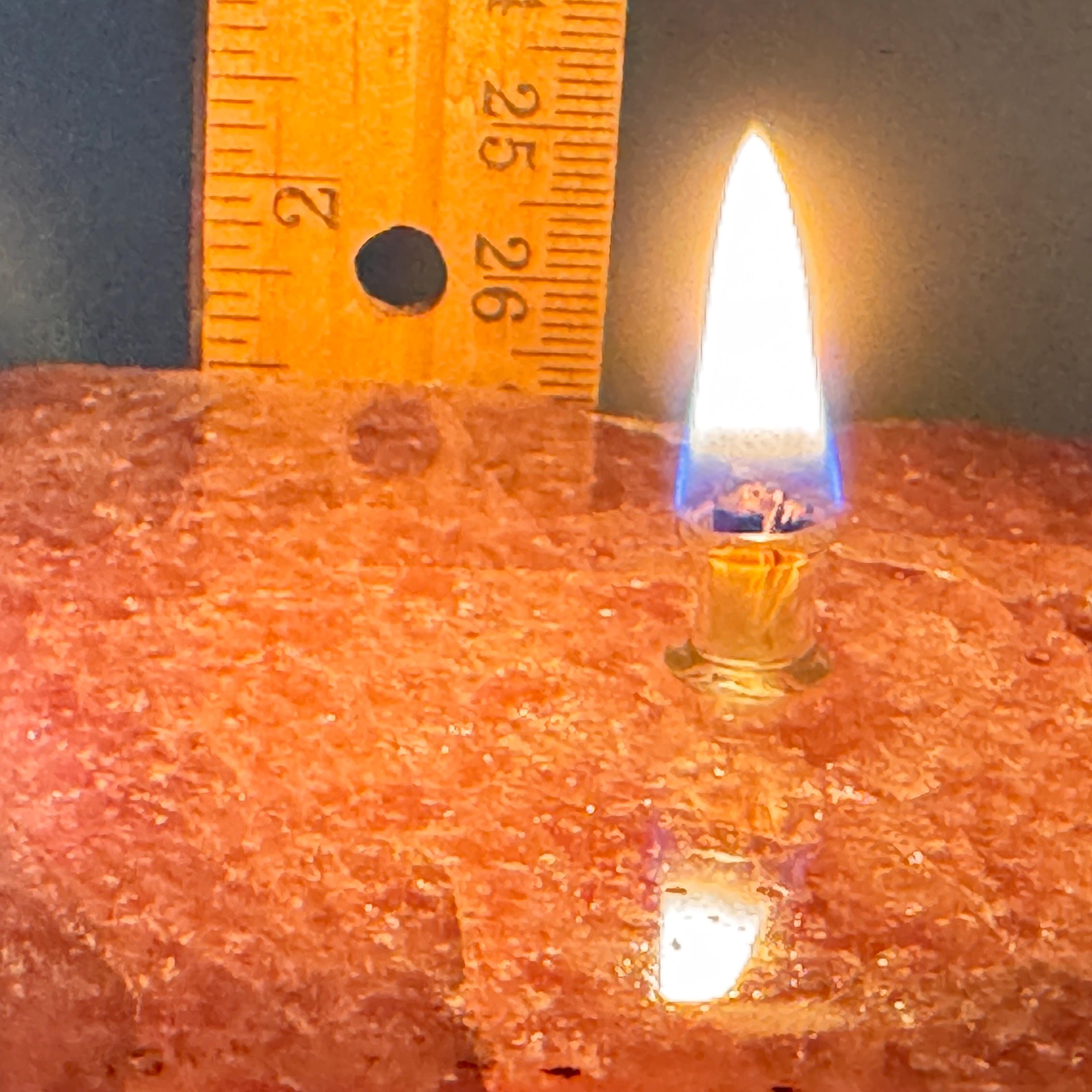[shopname] - Red Aventurine Rock Candle | crystal oil candle, rock oil lamp, crystal decor, strawberry quartz , red oil lamp, Rock or candle lover gift, rock decor