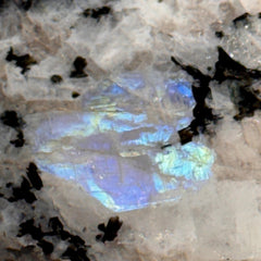 [shopname] - Rainbow Moonstone rock candle, rock decor