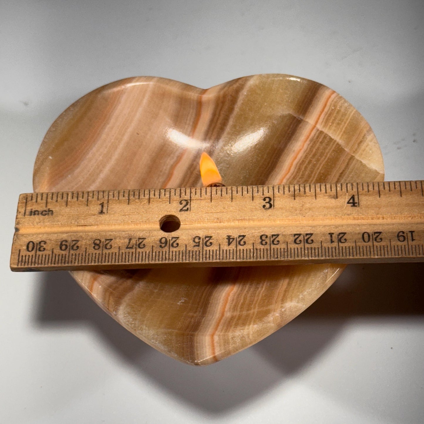 [shopname] - Rock Candle - Onyx Heart, rock decor
