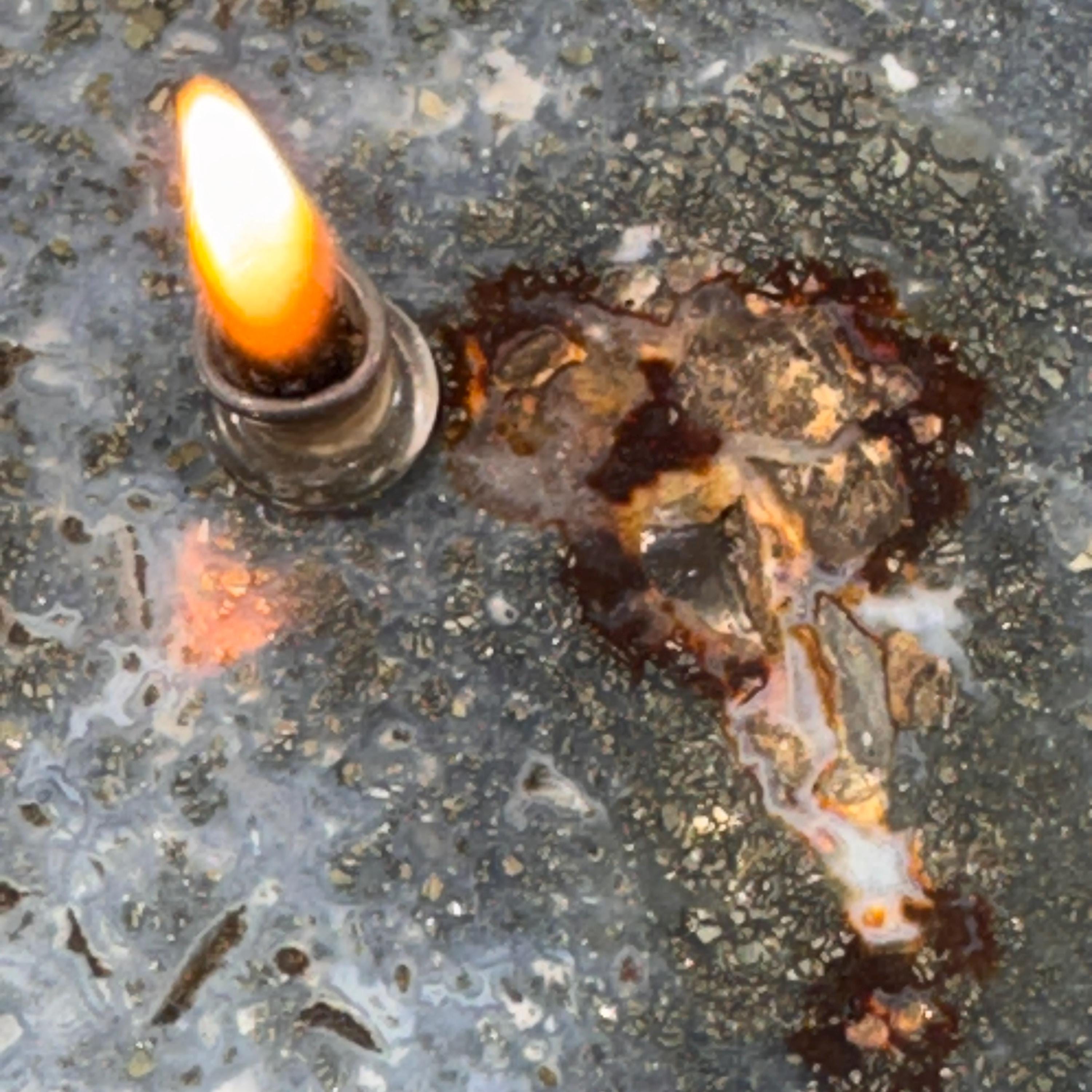 [shopname] - Rock Candle, Marcasite | rustic home decor for rock or candle lover, rock decor