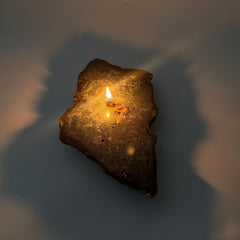 [shopname] - Rock Candle, Marcasite | rustic home decor for rock or candle lover, rock decor