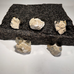 [shopname] - Pyrite cube cluster in matrix, rock decor