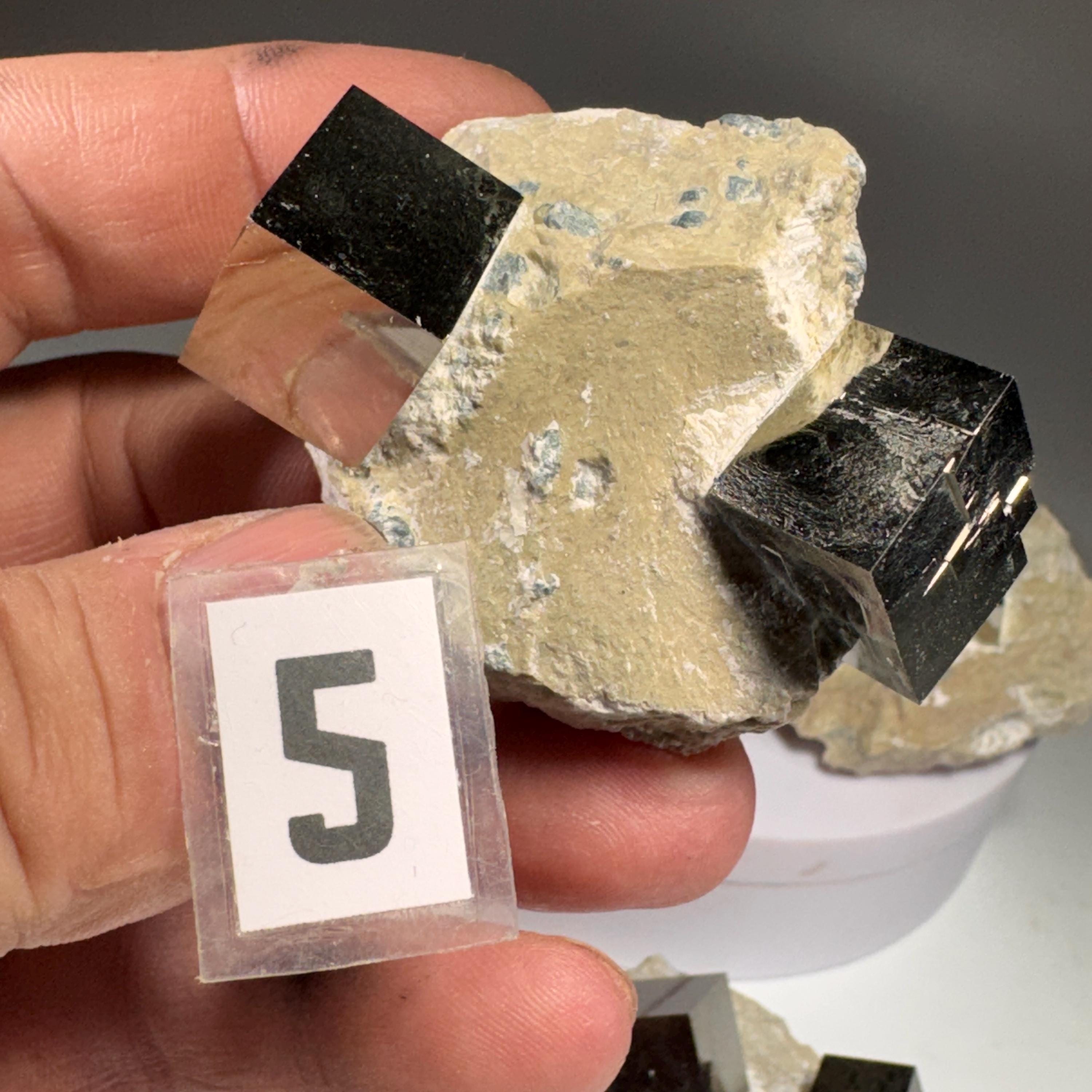 [shopname] - Medium size Pyrite cube crystals in Matrix, rock decor