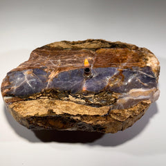 [shopname] - Rock Candle - Purple Agate | stone decor for new textures in your home decor, rock decor