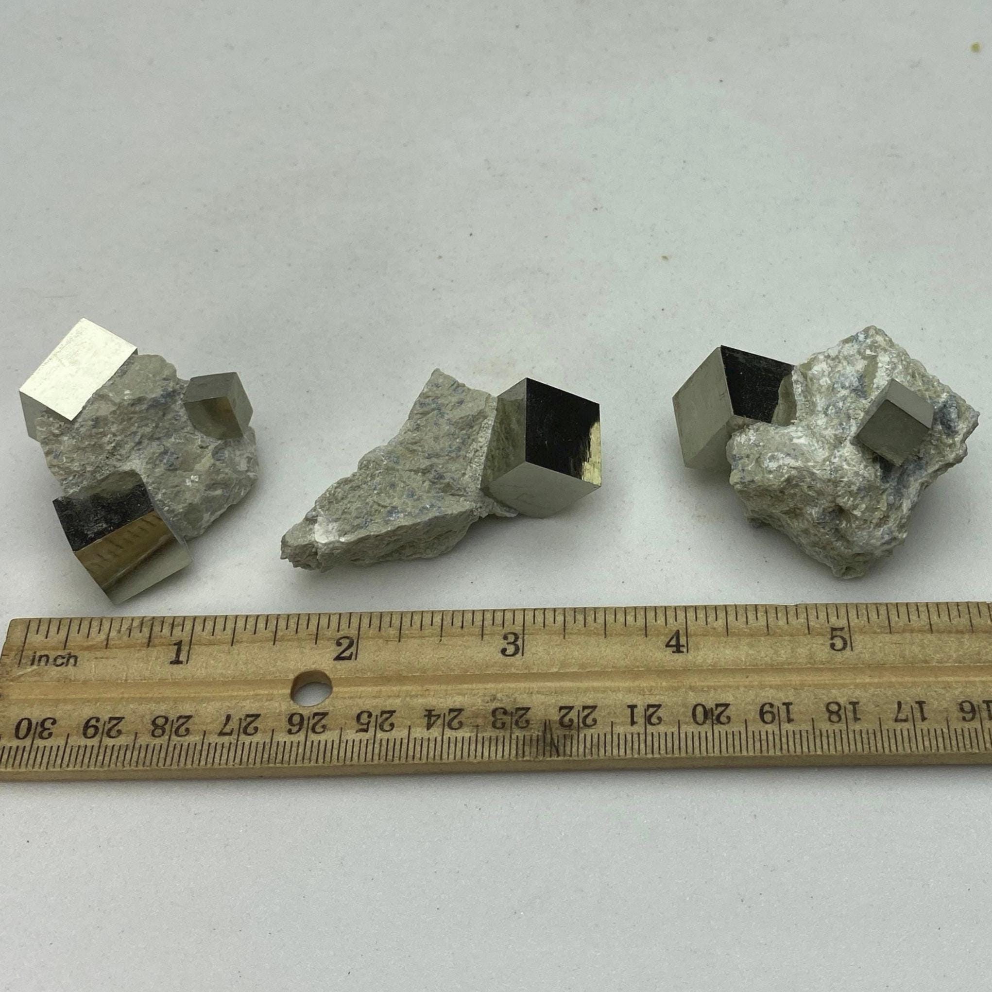 [shopname] - Small Pyrite cube crystals in Matrix from Navajun Spain, rock decor
