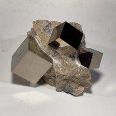 [shopname] - Pyrite cube cluster in matrix, rock decor