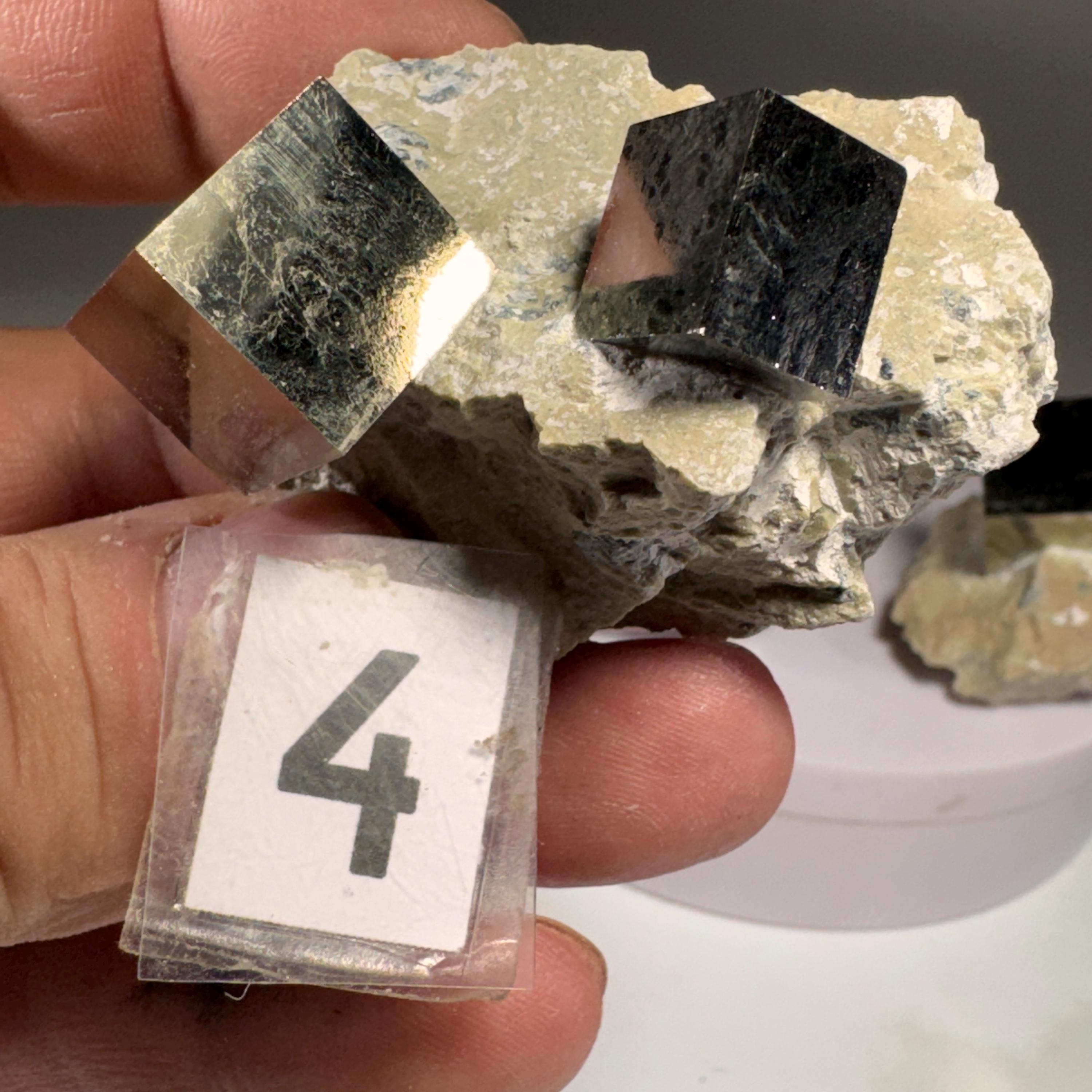 [shopname] - Medium size Pyrite cube crystals in Matrix, rock decor