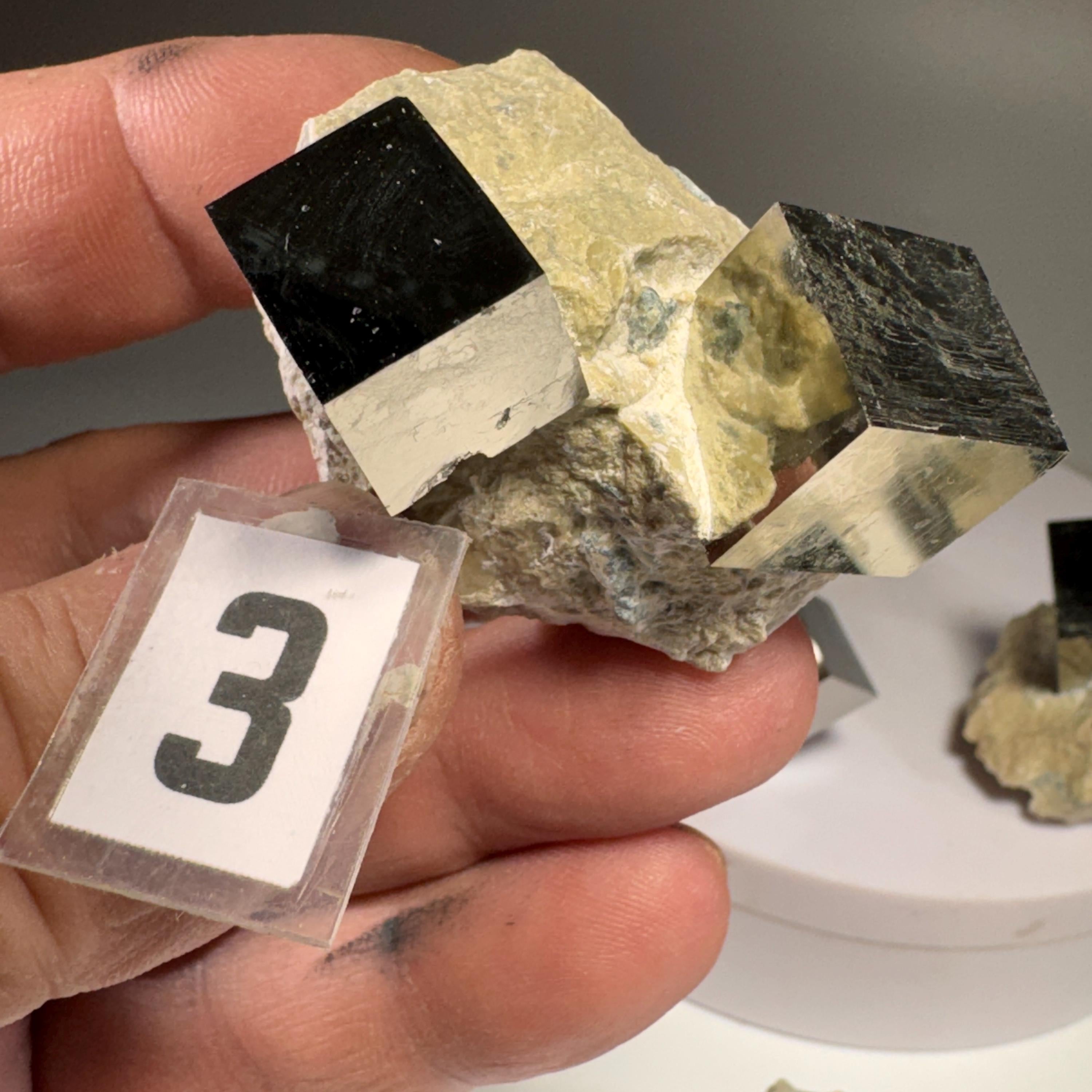 [shopname] - Medium size Pyrite cube crystals in Matrix, rock decor
