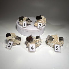 [shopname] - Medium size Pyrite cube crystals in Matrix, rock decor