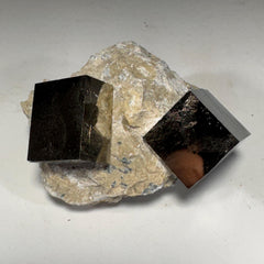 [shopname] - Medium size Pyrite cube crystals in Matrix, rock decor
