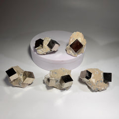 [shopname] - Medium size Pyrite cube crystals in Matrix, rock decor