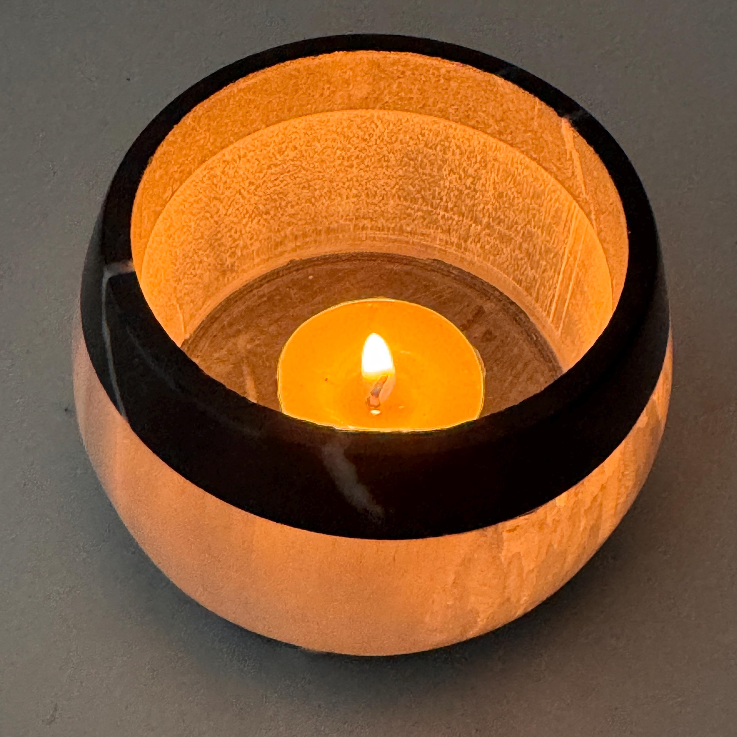 [shopname] - Selenite & Marble Tea Light Holder | Natural Stone Candle Centerpiece, rock decor