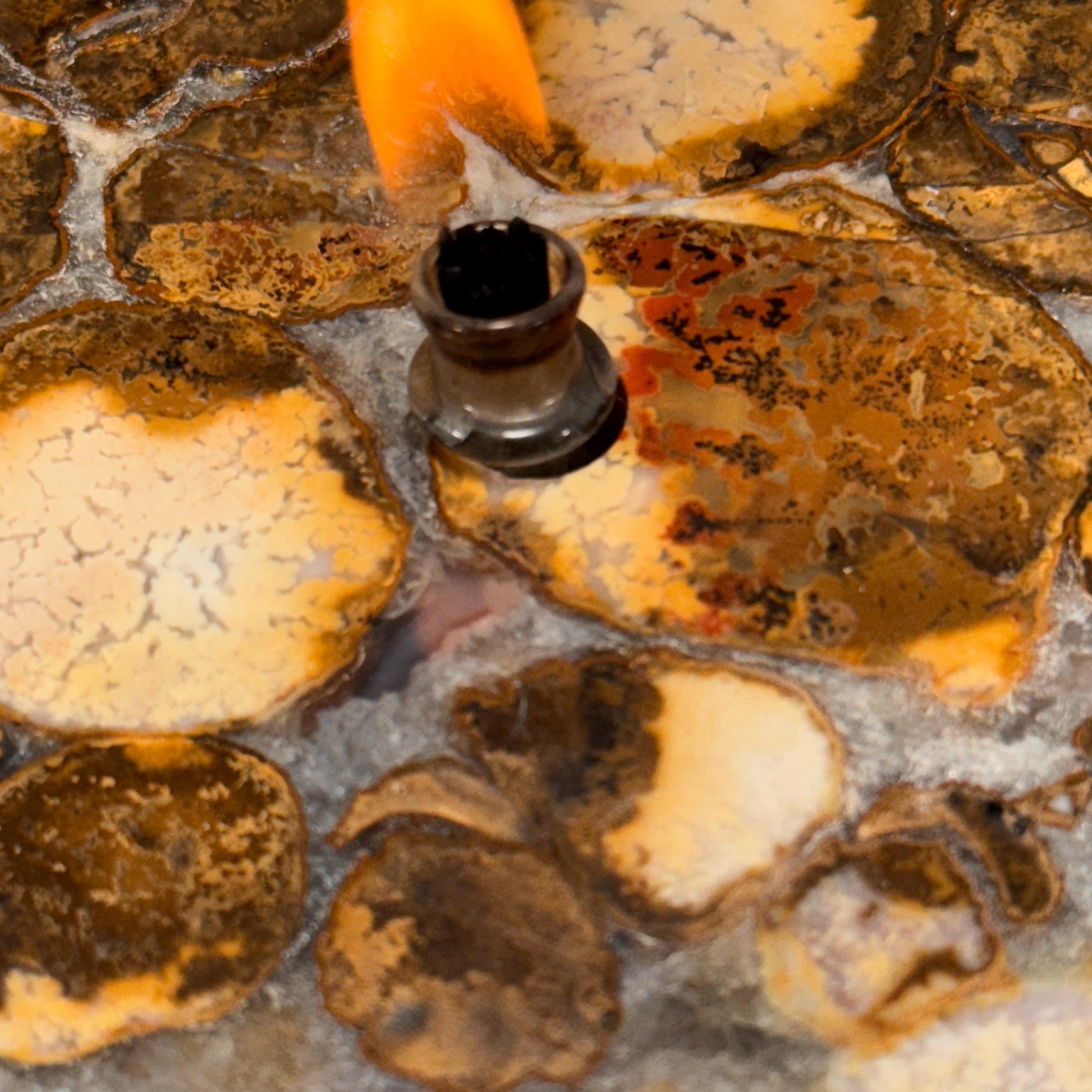 Roccia Roba - Rock Candle - Spotted Agate, rock decor
