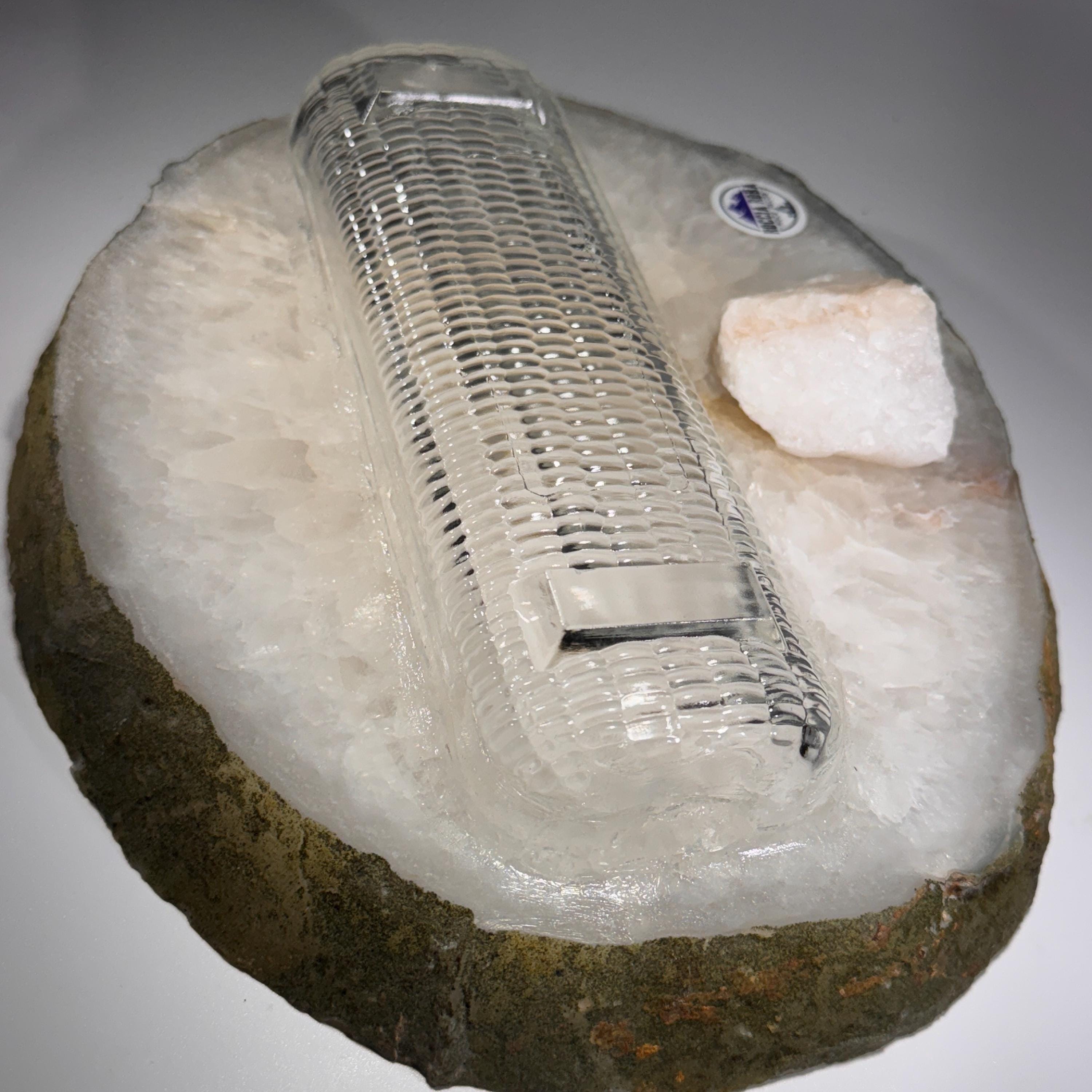 [shopname] - Rock Candle - Large Agate Slab, rock decor