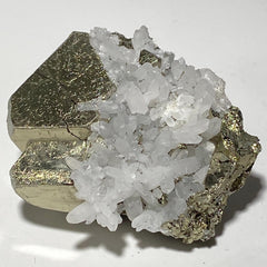 [shopname] - Pyrite and Quartz cluster, rock decor