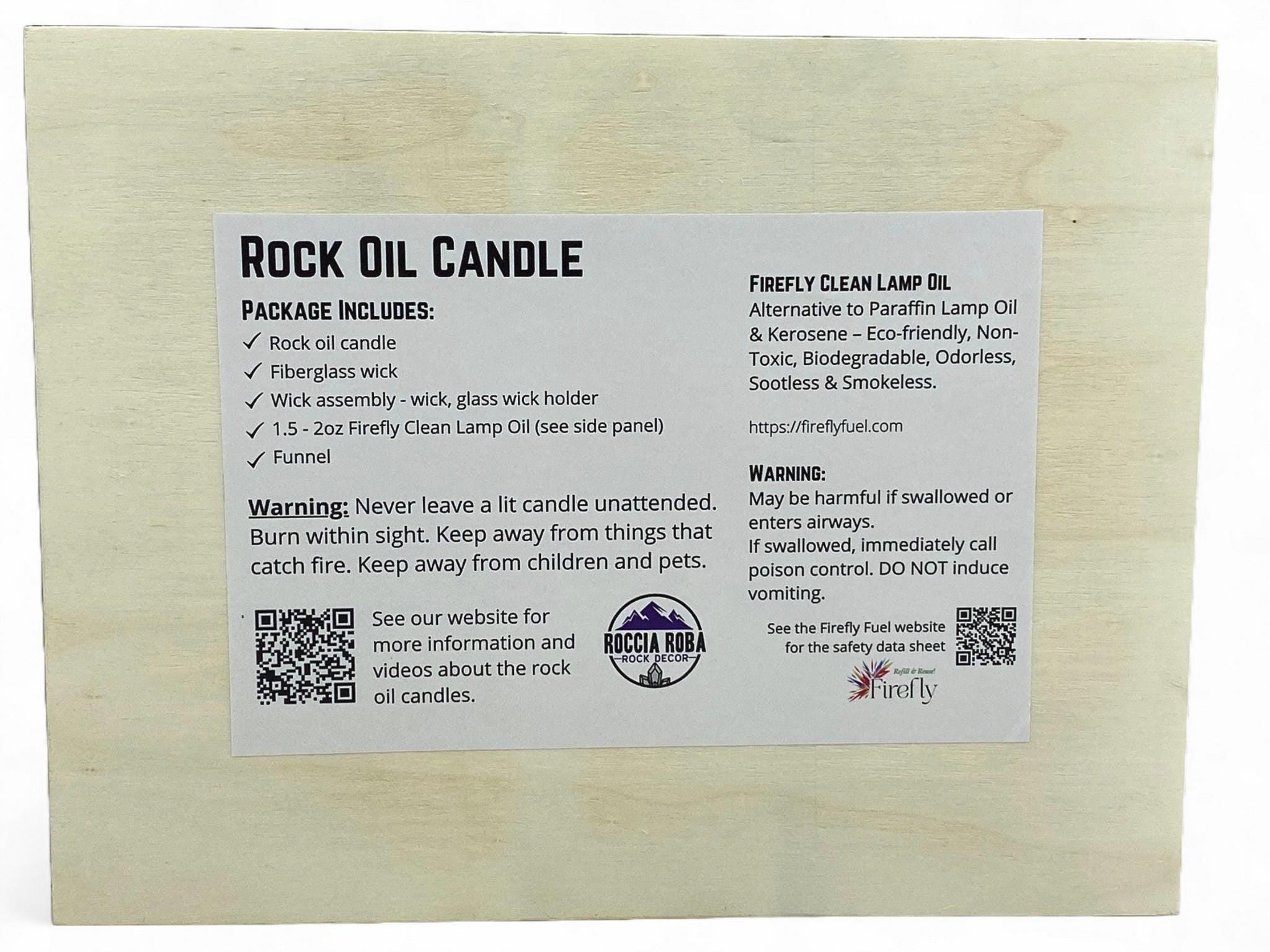 [shopname] - Rock Candle gift box - rose quartz, rock decor
