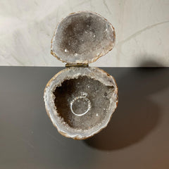 [shopname] - Large Geode ring box - extra quality | engagement ring box, geode ring box, geode jewelry box, unique gift box, wedding ring box, rock decor