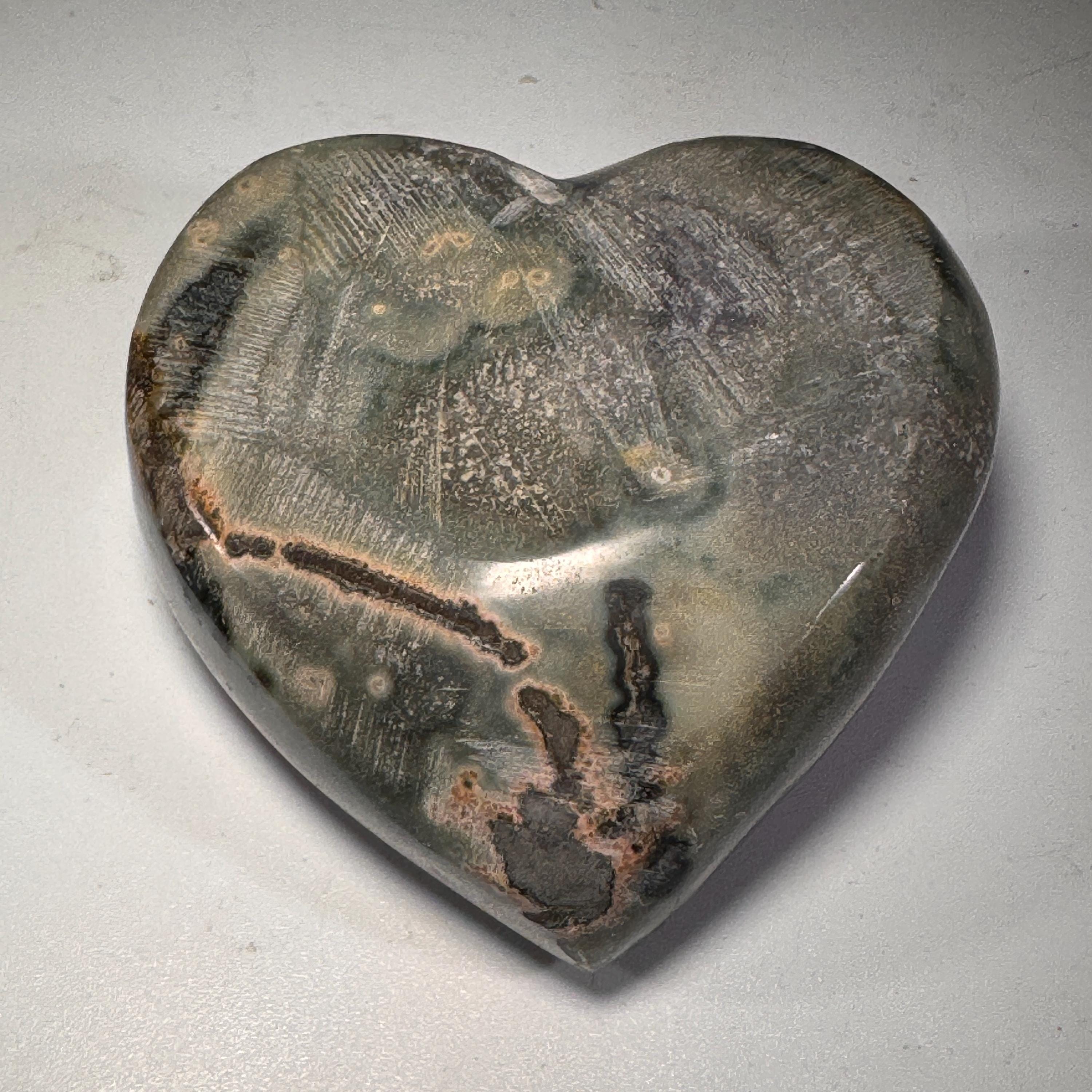 [shopname] - Amethyst Geode Heart Carving | Polished Purple Crystal from Uruguay, rock decor
