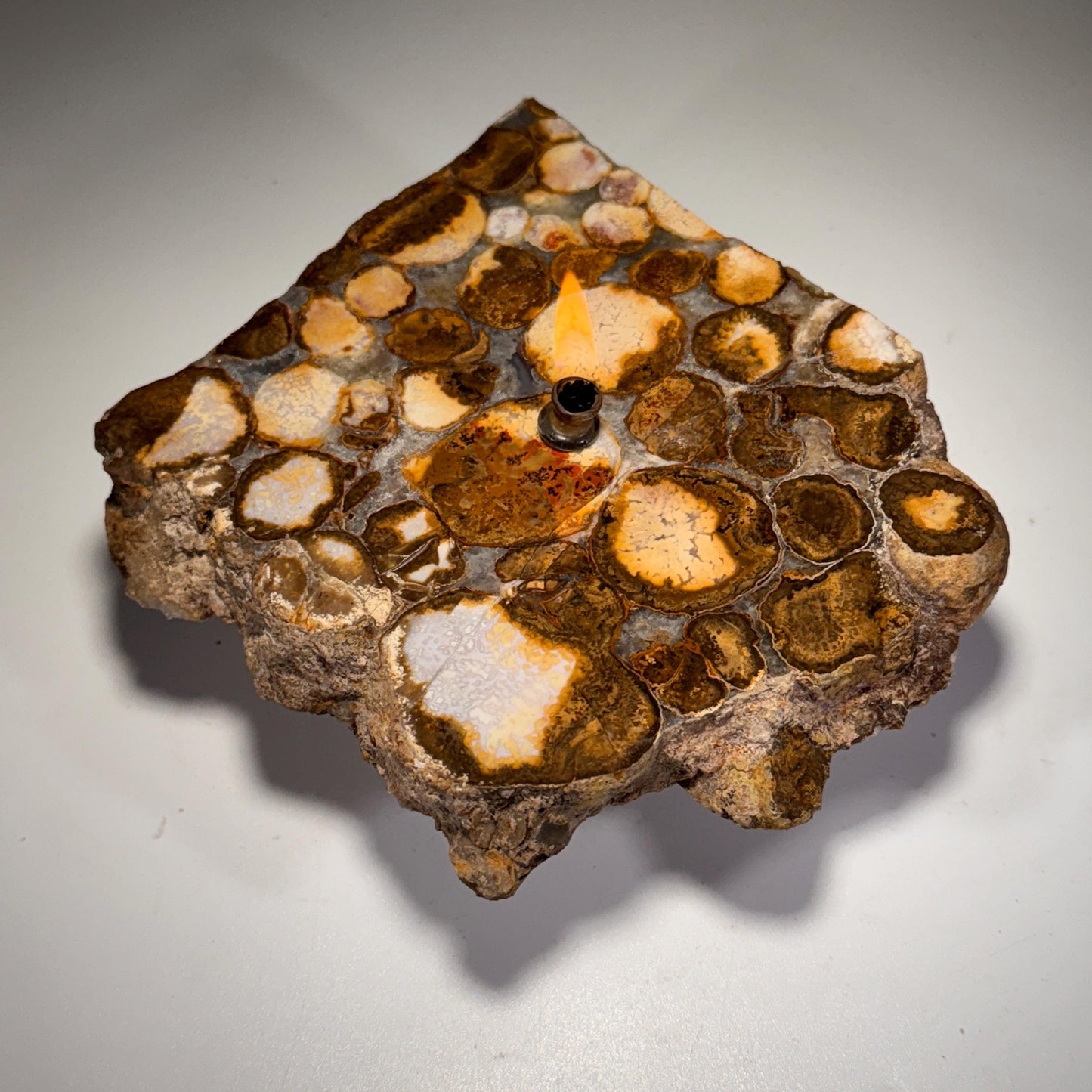 Roccia Roba - Rock Candle - Spotted Agate, rock decor