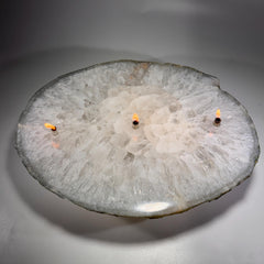 [shopname] - Rock Candle - Large Agate Slab, rock decor