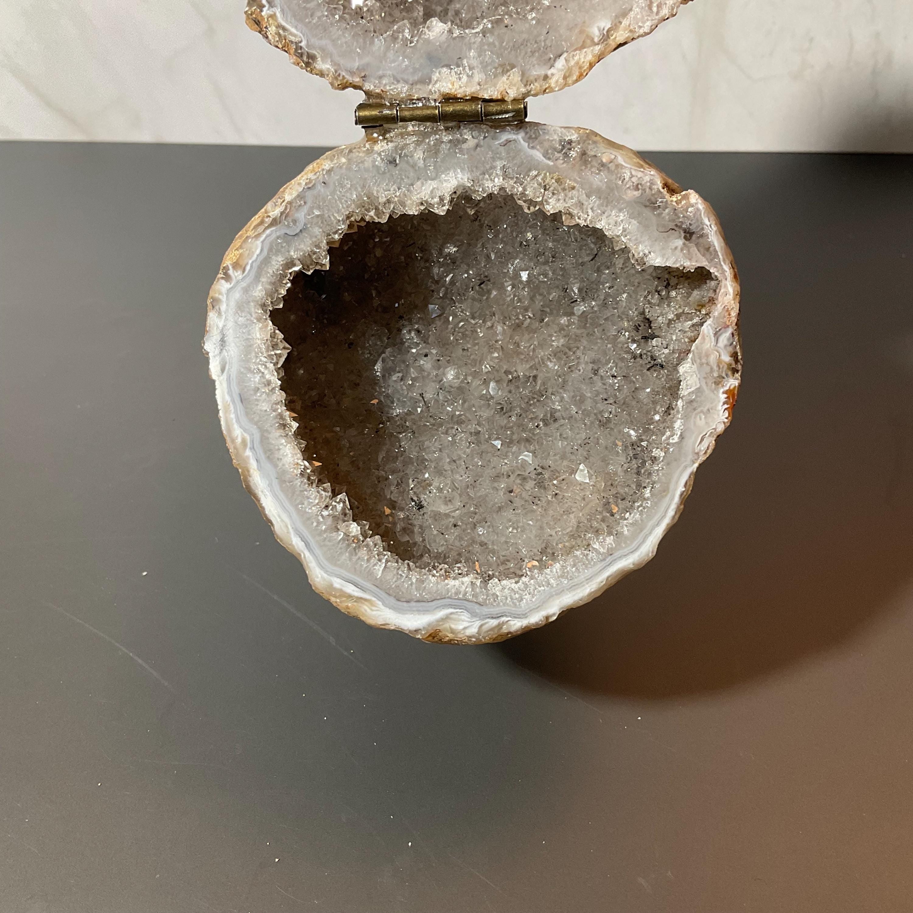 [shopname] - Large Geode ring box - extra quality | engagement ring box, geode ring box, geode jewelry box, unique gift box, wedding ring box, rock decor