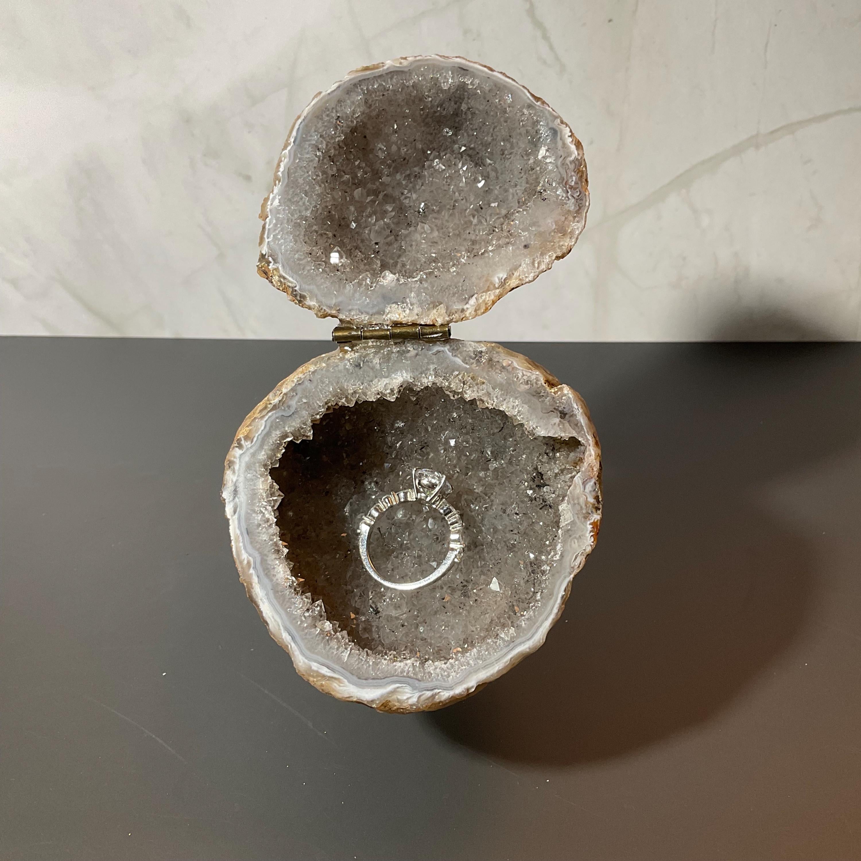 [shopname] - Large Geode ring box - extra quality | engagement ring box, geode ring box, geode jewelry box, unique gift box, wedding ring box, rock decor