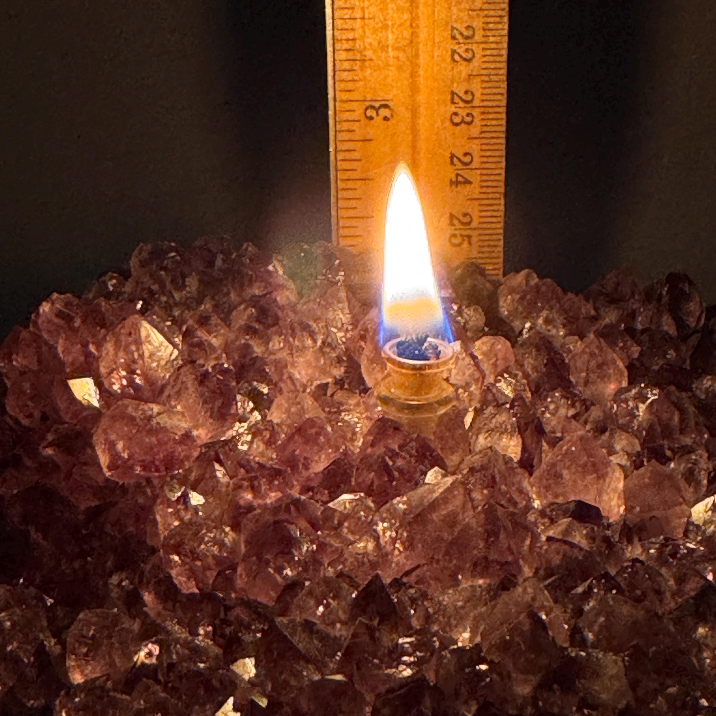 [shopname] - Rock oil lamp, Amethyst geode, rock decor