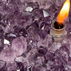 [shopname] - Rock oil lamp, Amethyst geode, rock decor