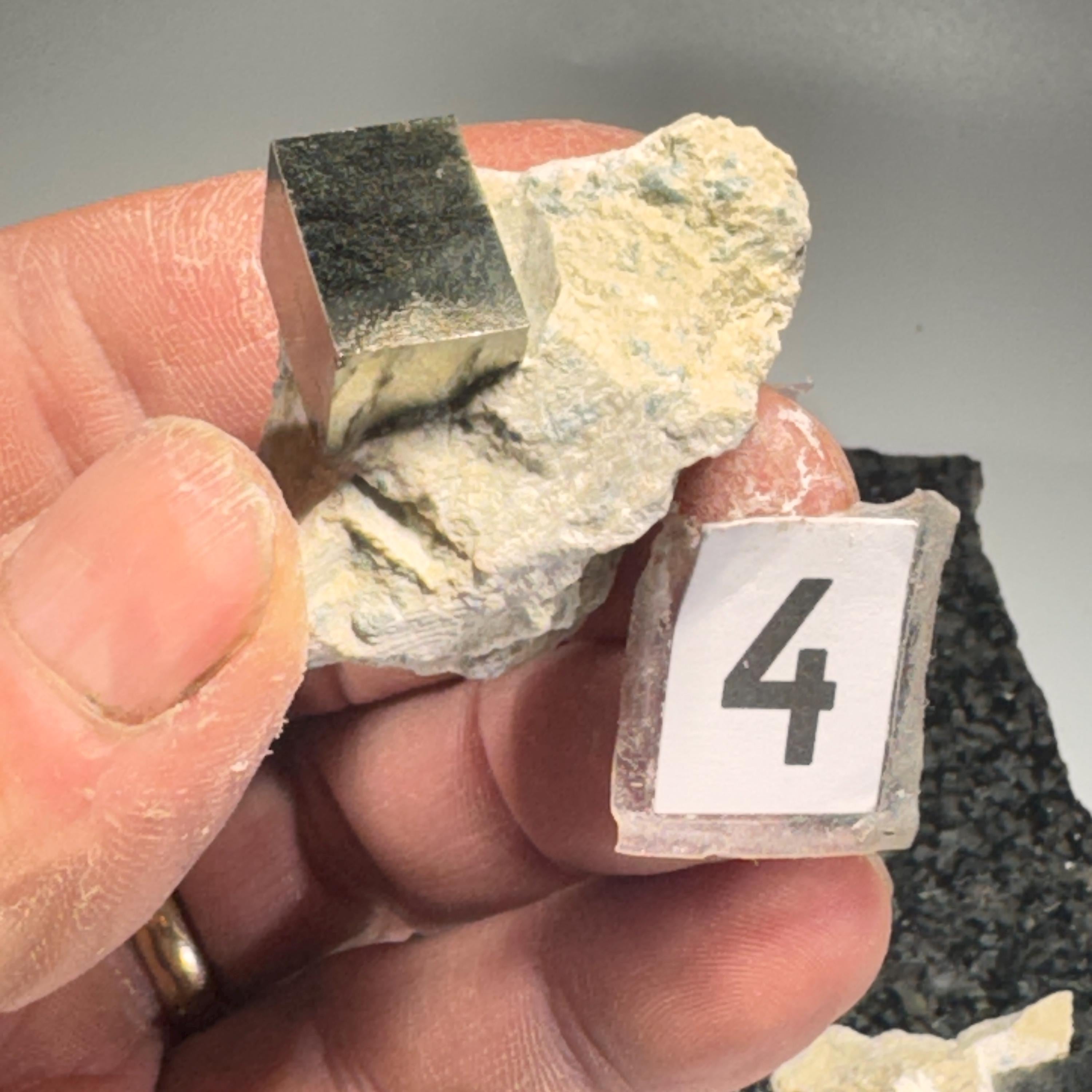 [shopname] - Pyrite cube cluster in matrix, rock decor