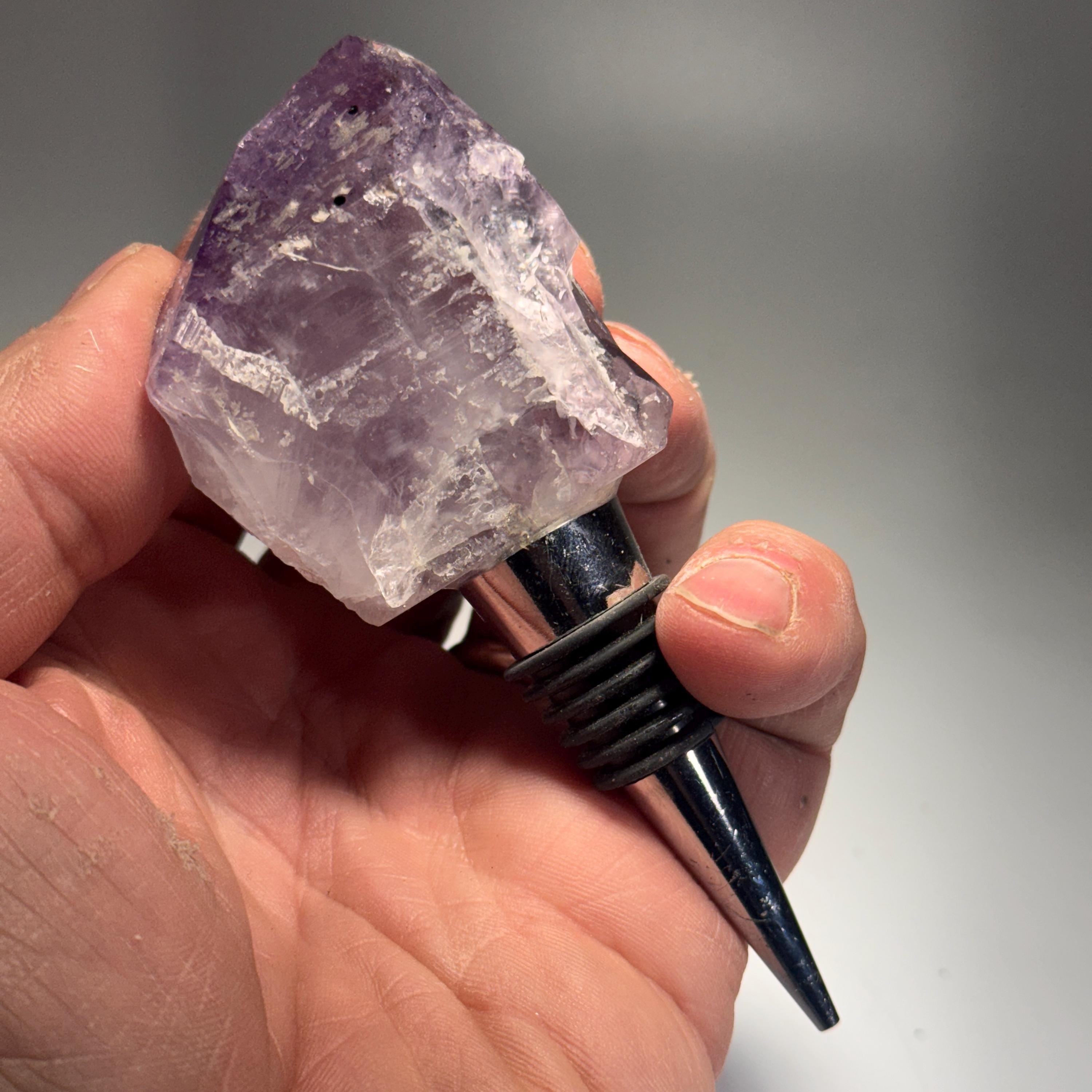 [shopname] - Crystal Bottle Stopper, rock decor