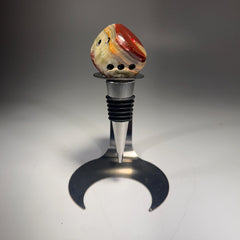 [shopname] - Crystal Bottle Stopper | Carved Onyx Die, rock decor