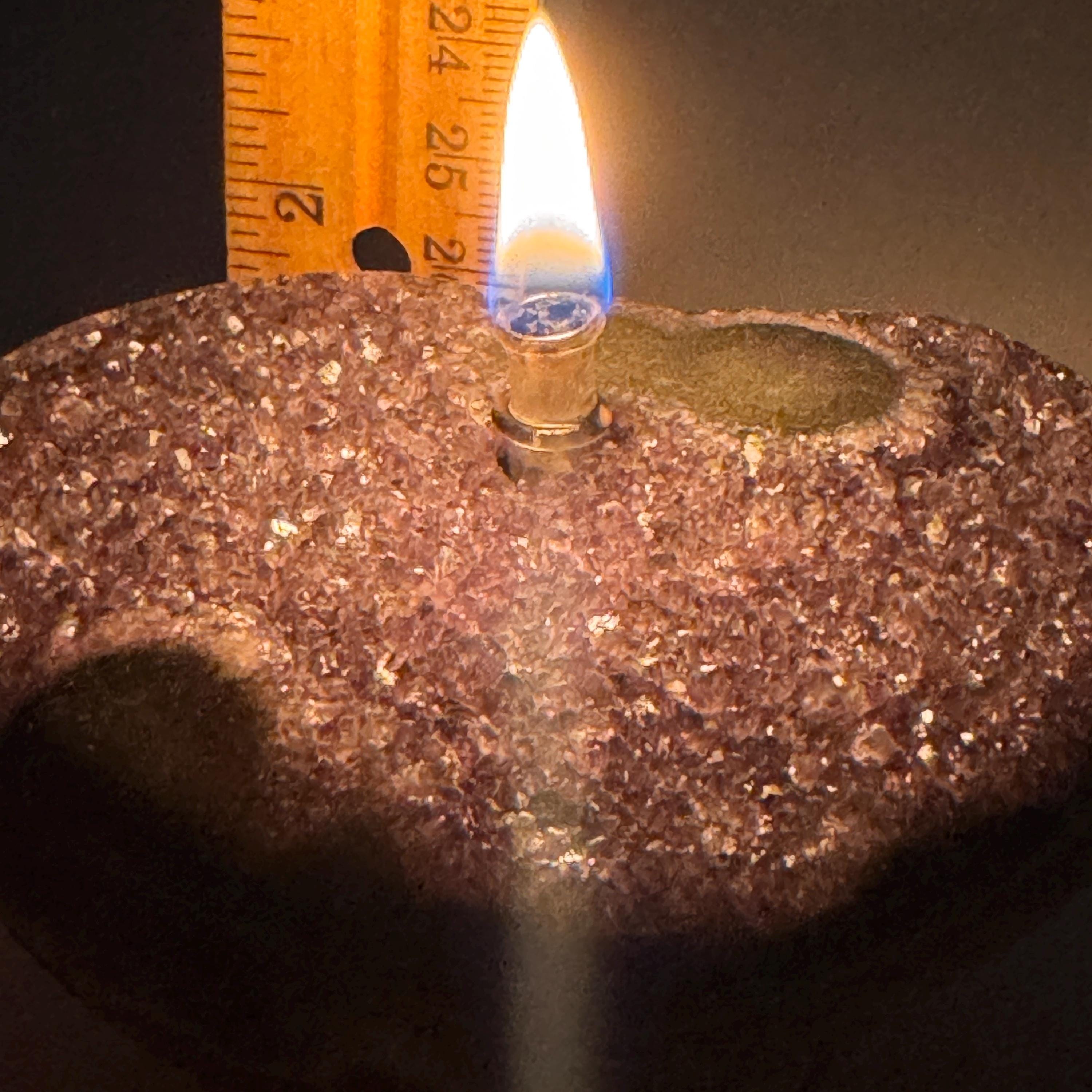 [shopname] - Amethyst Rock Candle, geode heart | Unique one-of-a-kind gift, rock decor