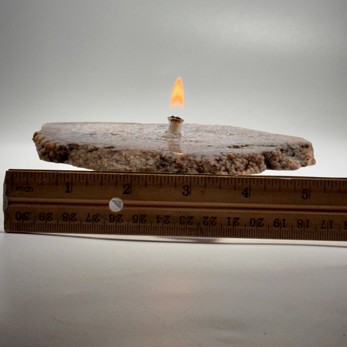 [shopname] - Rock Candle gift box - grape agate slab, rock decor