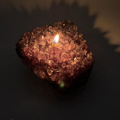 [shopname] - Rock oil lamp, Amethyst geode, rock decor