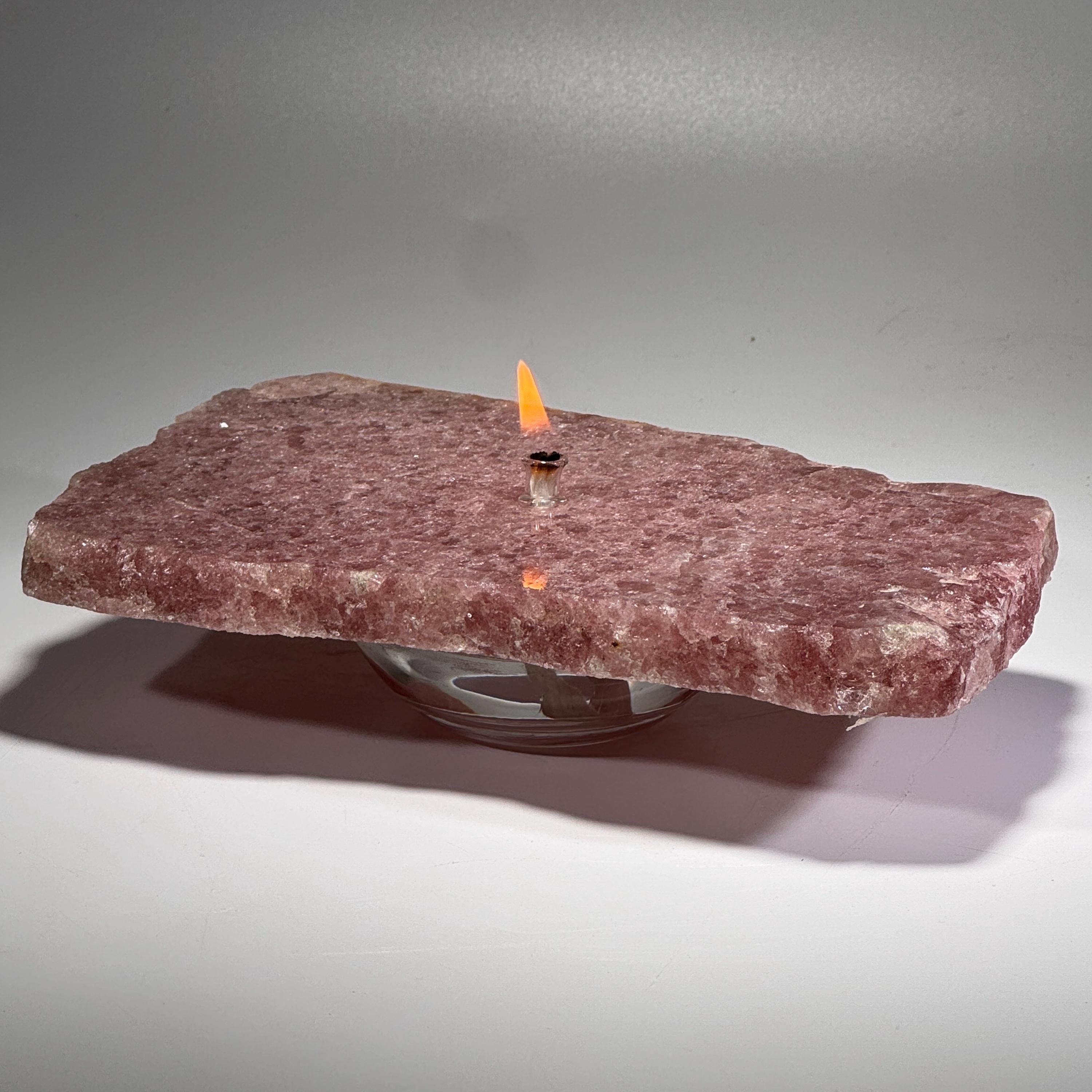[shopname] - Red Aventurine Rock Candle, rock decor