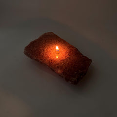 [shopname] - Red Aventurine Rock Candle, rock decor