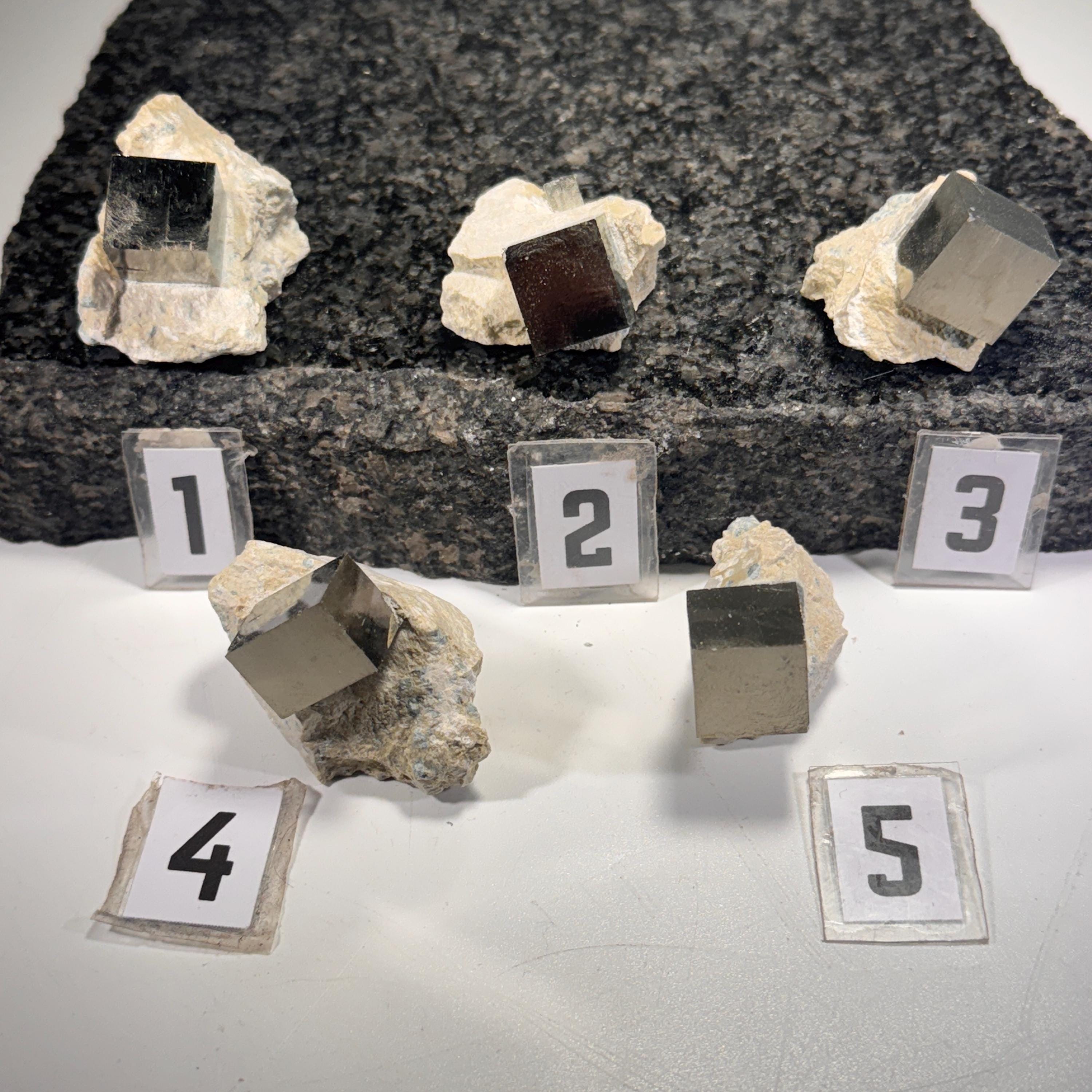 [shopname] - Pyrite cube cluster in matrix, rock decor