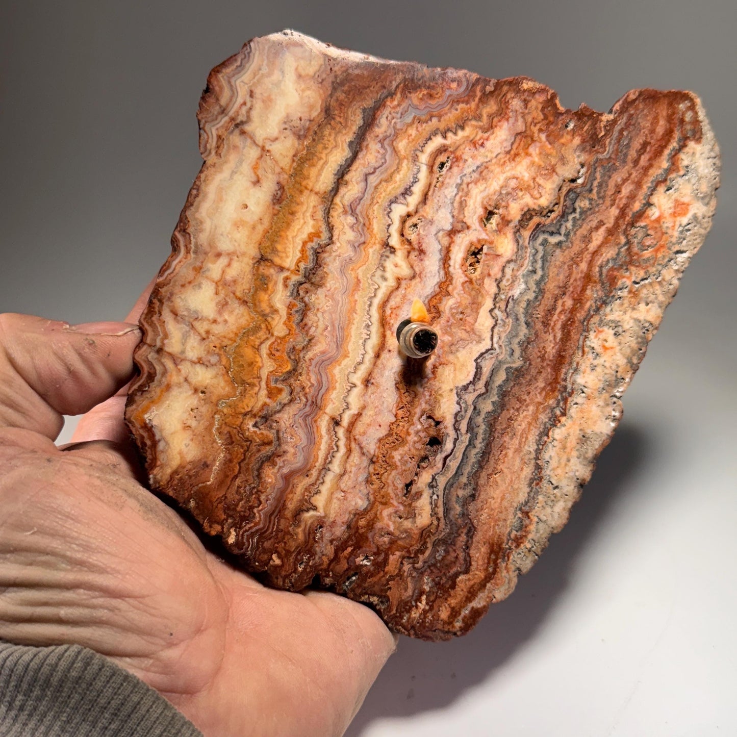 [shopname] - Crazy Lace Agate Rock Oil Candle Gift Box, rock decor