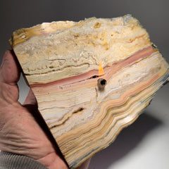 [shopname] - Crazy Lace Agate Rock Candle | Home Crystal Decor for home & office, rock decor