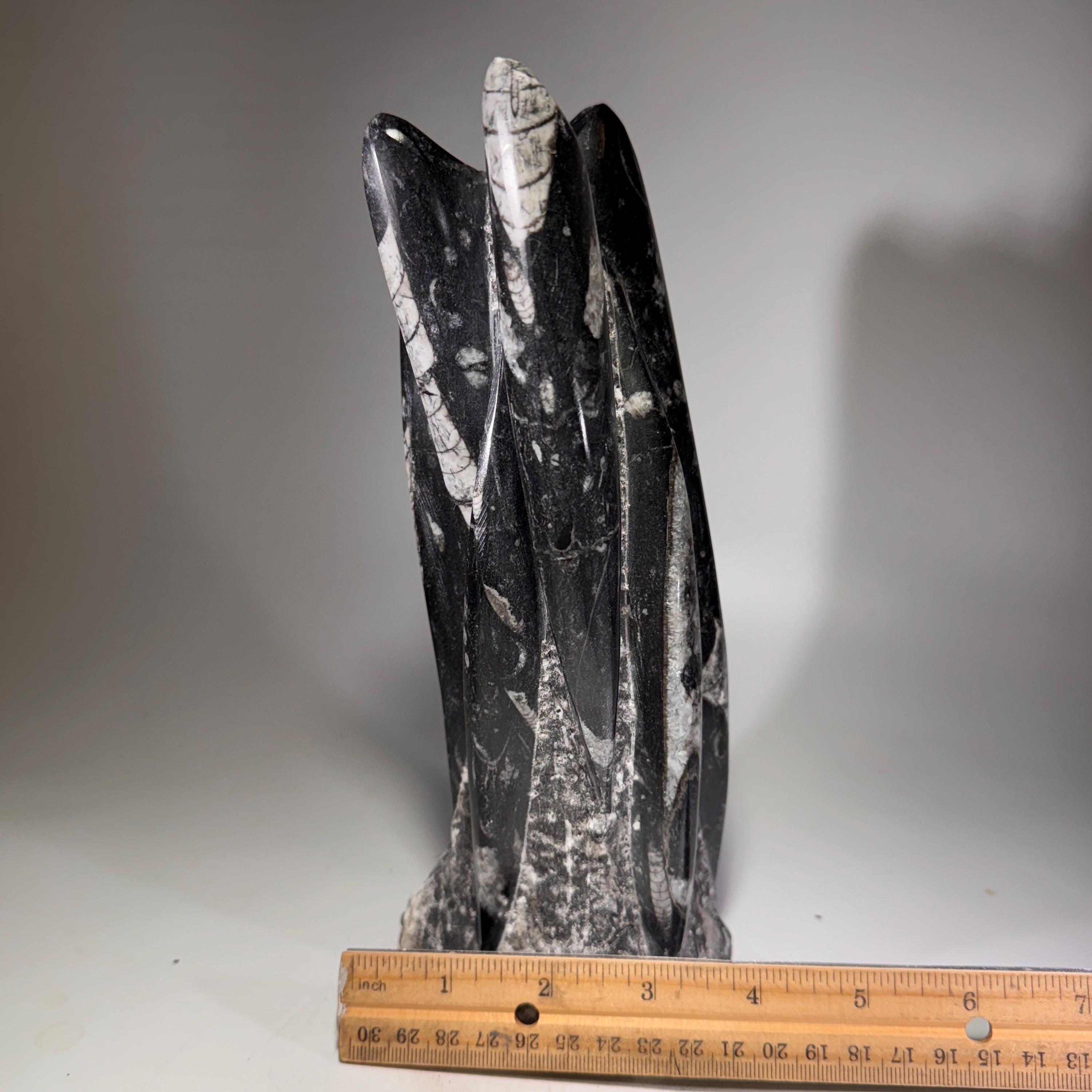 [shopname] - Orthoceras Fossil Tower, rock decor