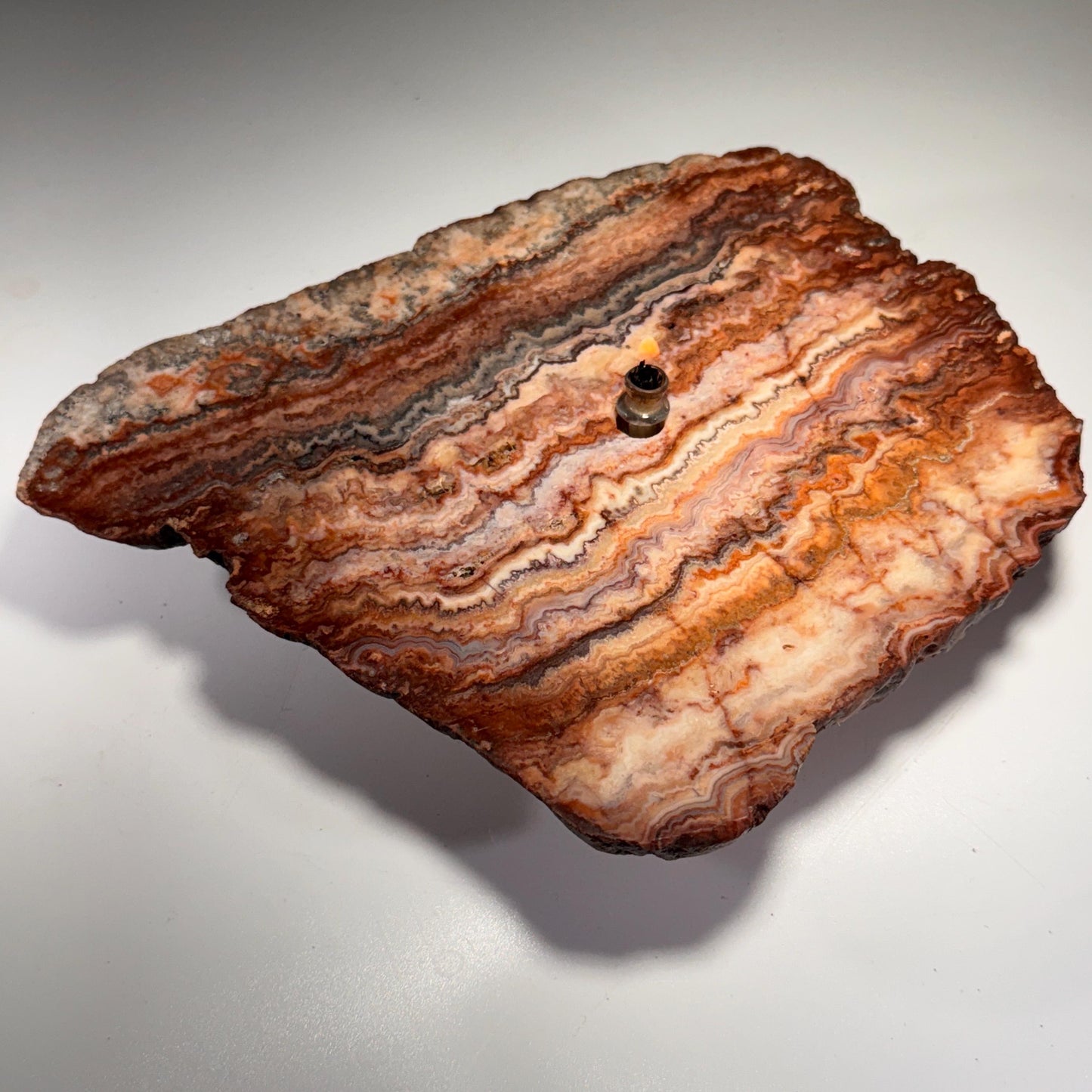 [shopname] - Crazy Lace Agate Rock Oil Candle Gift Box, rock decor