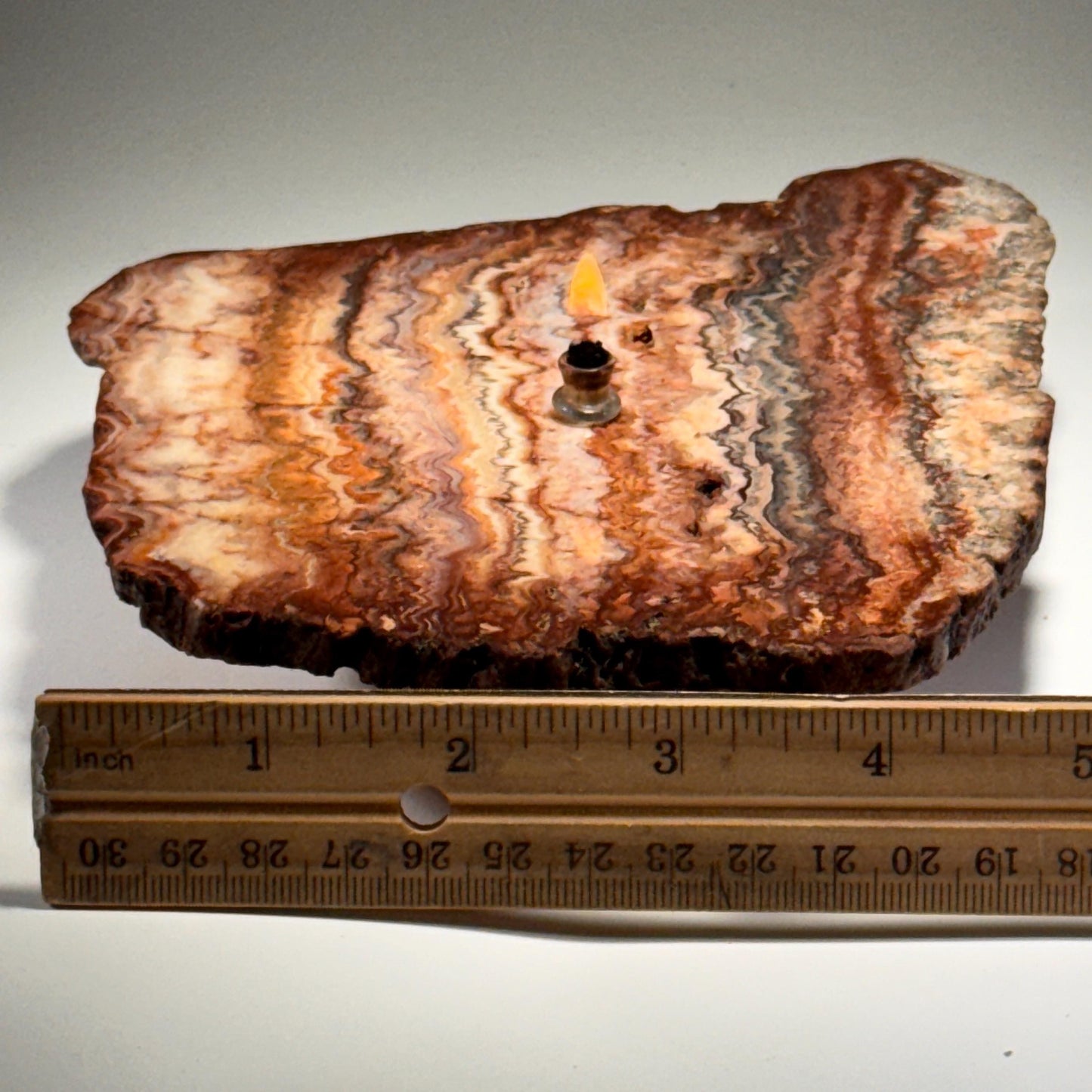 [shopname] - Crazy Lace Agate Rock Oil Candle Gift Box, rock decor