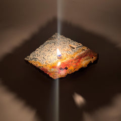 [shopname] - Marcasite Agate Rock Candle | indonesia Mineral, Home Crystal Decor, rock decor