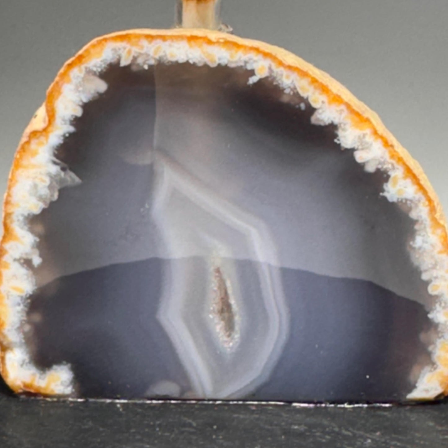 [shopname] - Agate Geode Oil Candle, rock decor