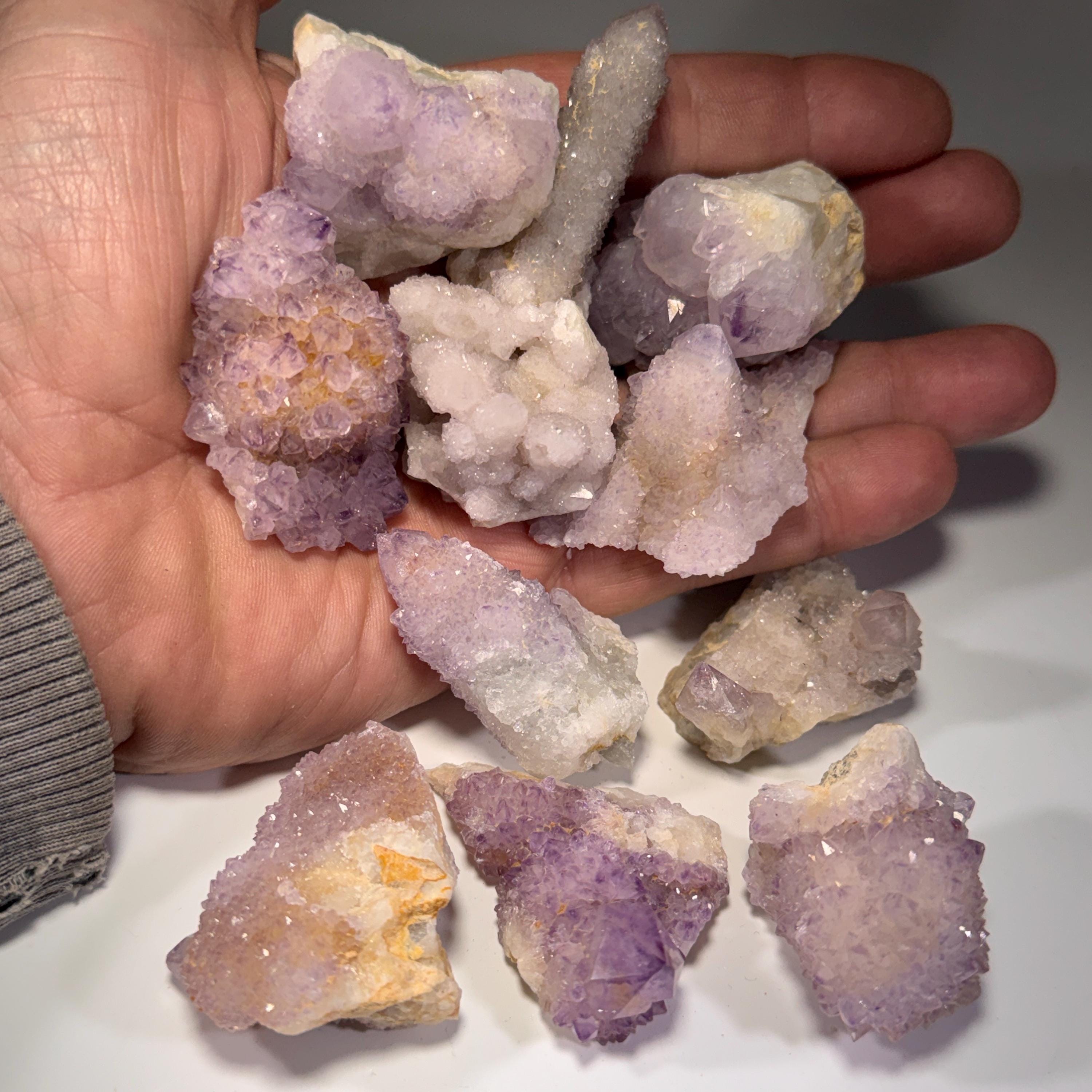 [shopname] - Spirit quartz cluster with amethyst, rock decor