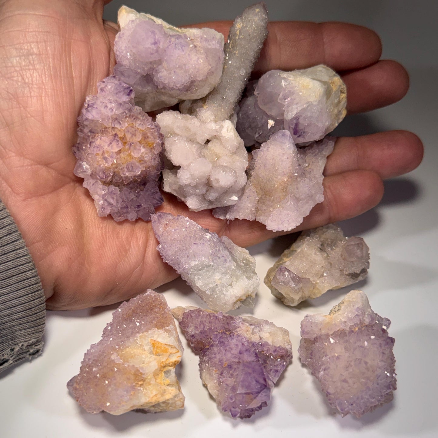 [shopname] - Spirit quartz cluster with amethyst, rock decor